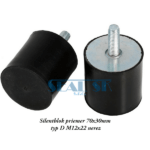 Silentblok priemer 70x30mm typ D M12x22 nerez